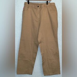 Woman's Woman Within Tan Classic Pants (NWOT)